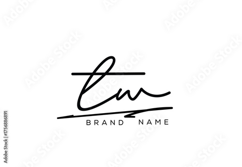 TW letter elegant cursive beauty handwriting logo. symbol design| typography logo| creative mark| corporate identity| signature logo.