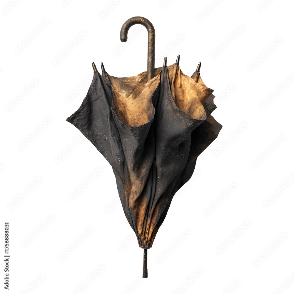 Fototapeta premium Folded dirty umbrella