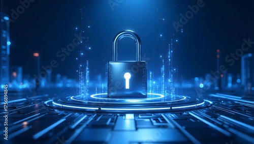 Digital Security Concepts Collection: Glowing Keys and Locks, Neon Tech Symbols for Cybersecurity, Data Protection, and Digital Privacy Visuals