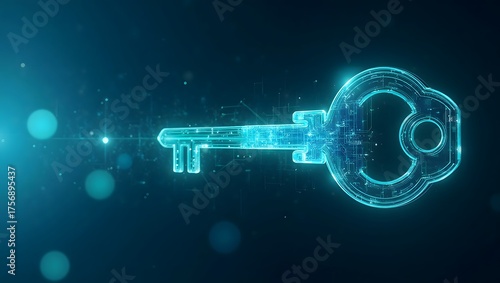 Digital Security Concepts Collection: Glowing Keys and Locks, Neon Tech Symbols for Cybersecurity, Data Protection, and Digital Privacy Visuals