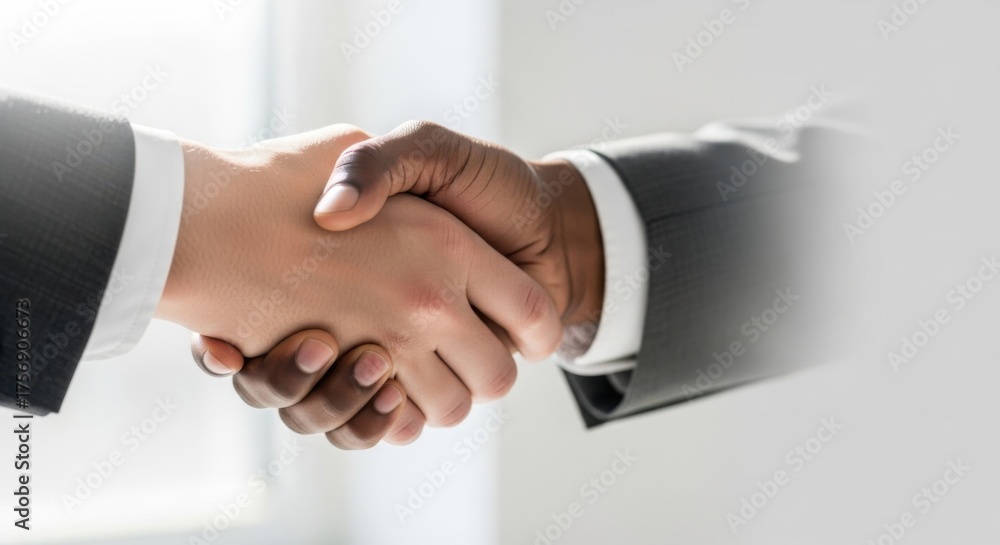 Obraz premium Business agreement handshake concept for collaboration and partnership