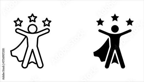 role model Icon set, Symbol isolated white background