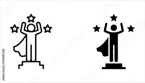 role model Icon set, Symbol isolated white background