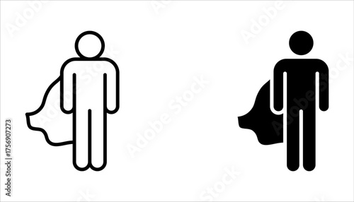 role model Icon set, Symbol isolated white background