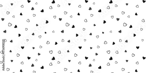 ハートのシームレス背景パターン