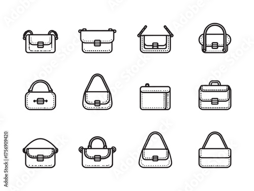 Crossbody Bag Line Art Minimalist Chic Style