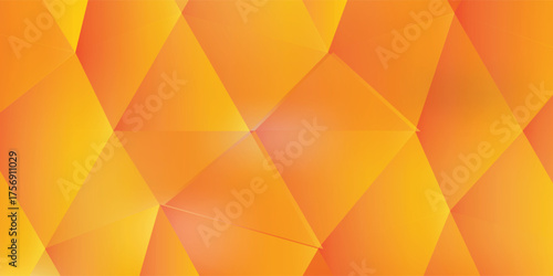 Vibrant Orange Geometric Abstract Background With Triangles And Warm Gradient eps10