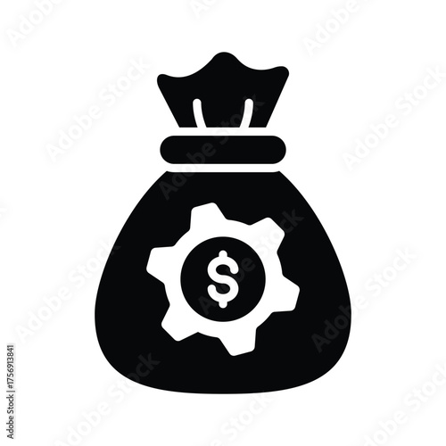 An eye catching icon of financial management in modern design style