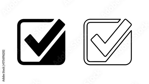 Check mark box icons with transparent background