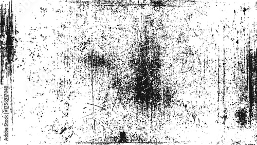 vector texture overlay. Monochrome abstract Rubbed aged texture with a halftone raster pattern. Monochrome noise.