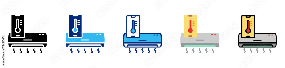 Obraz premium air conditioner multi style icon