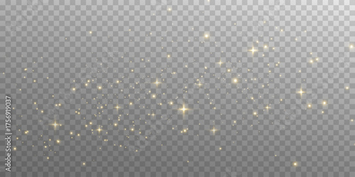 Shimmering yellow glow with confetti bokeh and smoothly moving particles.