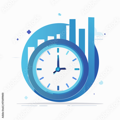 Visual Representation of Time Management, Data Analysis, and Business Growth