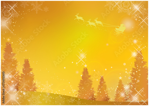 美しく輝くクリスマスの背景素材