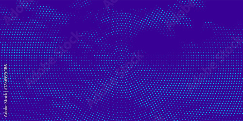 3D blue techno background. Big data visualization on dark space with dotted lines shape effect decoration. Modern graphic design element dots circle style concept for flyer, card, or brochure cover
