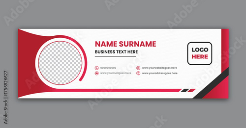 Modern and professional email signature design with a placeholder for a logo