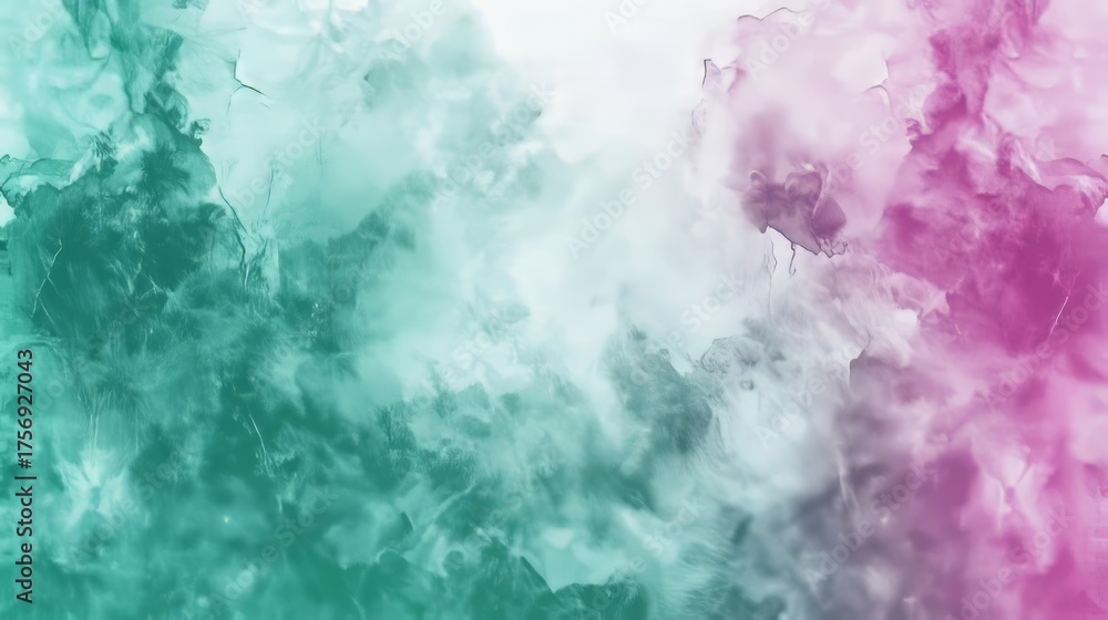 Obraz premium Elegant Watercolor Background Featuring Soft Pink and Green Textures for Stunning Design Projects