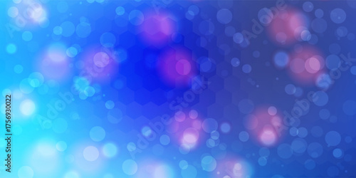 Light BLUE vector pattern with spheres. Glitter abstract illustration with colorful drops. New template for a brand book.background