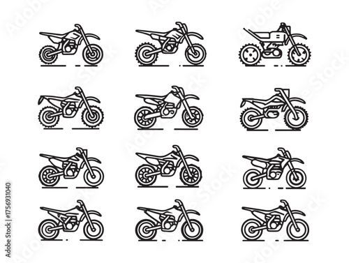 Dirt Bike Line Art Thrill Seeker Journey
