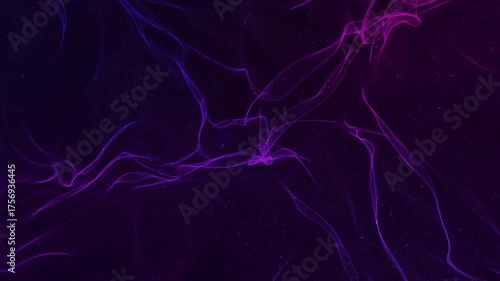 Animated abstract background made of wavy particles