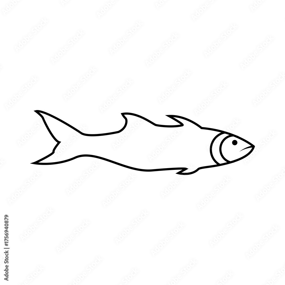 Obraz premium Fish icon. Element of sea life icon. Premium quality graphic design. Signs, symbols collection icon for websites, web design, mobile app on white background