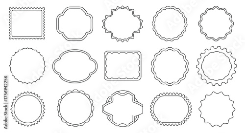 Collection of decorative vintage frames and borders for graphic design elements.