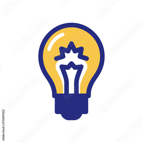 Bright idea icon for innovative problem-solving with green screen possibilities