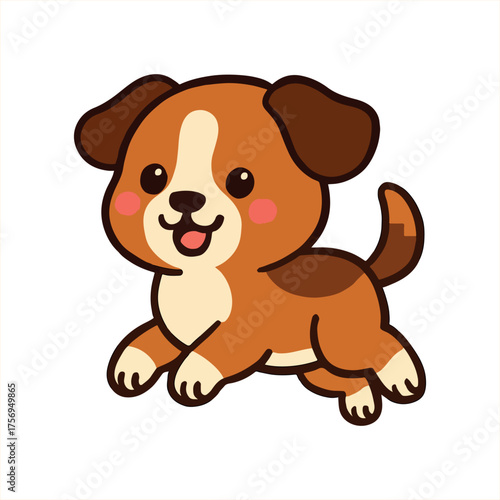 Wallpaper Mural cartoon style of dog vector illustration. Torontodigital.ca