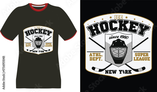 Ice Hockey T-Shirt Design: New York Super League Since 1980