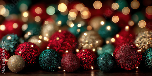Blurred Christmas light bul...