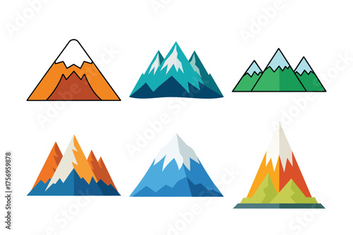 Mountain Set Vector Illustration Design
