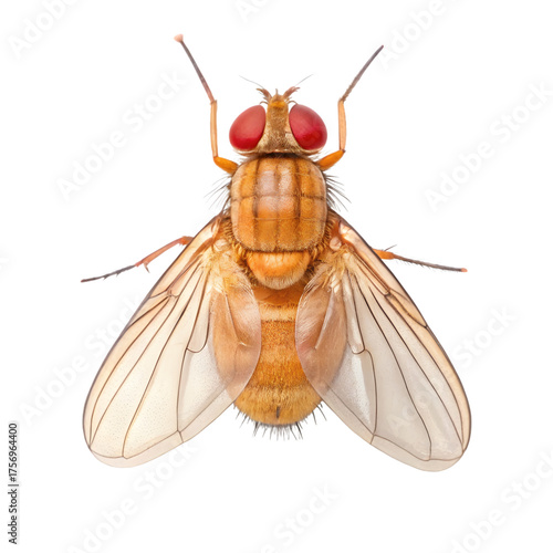 Drosophila melanogaster isolated on transparent background, a common fruit fly