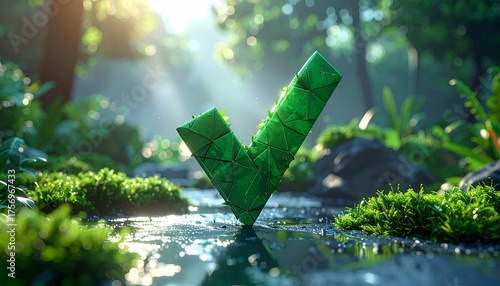 green check mark 3d illustration