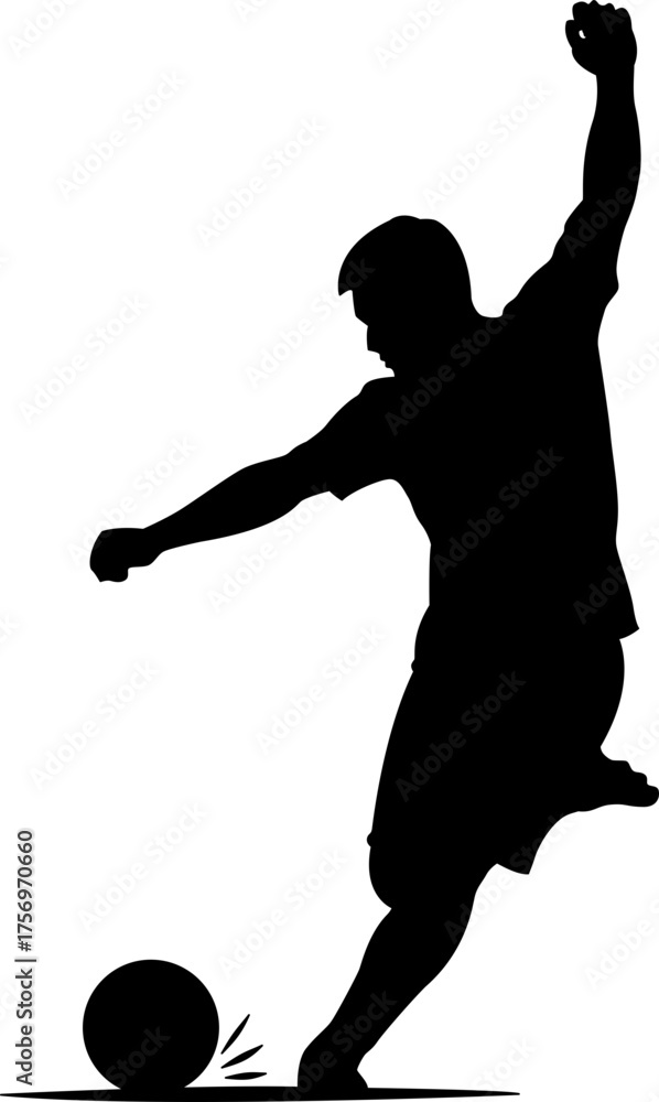 Obraz premium silhouette of a football player