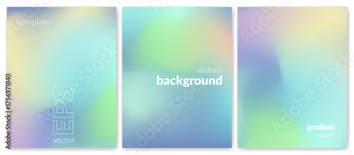 A soft gradient background that transitions from light blue to a gentle green, creating a calming effect. The composition is minimalistic with subtle color changes and the smooth, flowing texture.