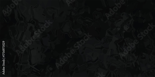 Dark abstract background with a glossy, liquid-like texture featuring irregular, amorphous shapes and subtle highlights, suggesting a fluid or molten material
