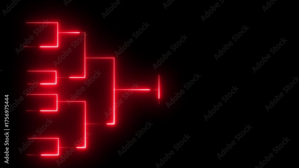 Glowing neon team Tournament bracket templates isolated future concept ...