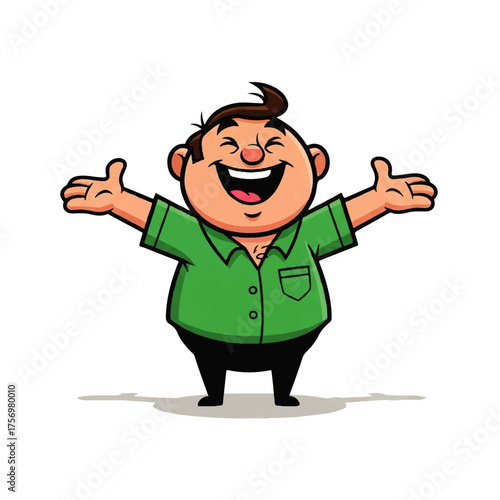 Adorable Cartoon Wedding Couple Kissing with Hearts and Flowers, Expressing Love and Romance on Their Special Day - Vector Illustration