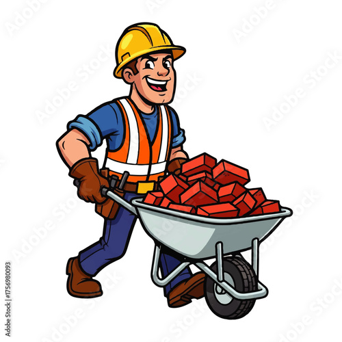 Adorable Cartoon Wedding Couple Kissing with Hearts and Flowers, Expressing Love and Romance on Their Special Day - Vector Illustration