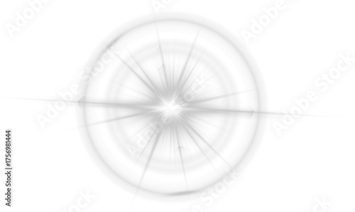 Luminous gray flare PNG with sparkling beams and radiant highlights. Bright reflections create elegant futuristic style and visual energy. Ideal for digital design, abstract visuals, or neon compositi