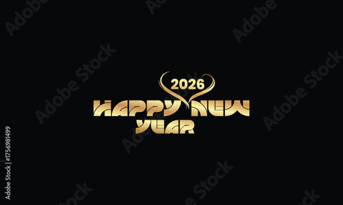 2026 happy new year logo text design set 2026 number design template collection