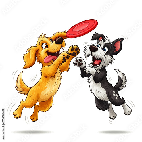 Adorable Cartoon Wedding Couple Kissing with Hearts and Flowers, Expressing Love and Romance on Their Special Day - Vector Illustration