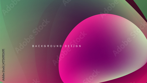 Abstract gradients blend, creating fluid shapes. Pink dominates center, contrasted by dark background. Modern design element.