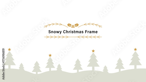 シンプルな雪原の背景。クリスマスの壁紙。