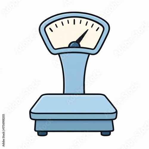 Medical Scale Cartoon Icon Isolated on White Background
