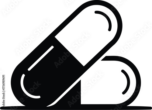 Pills Icon Vector Illustration For Medical, Pharmaceutical, Healthcare Industries