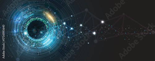 Abstract scientific circuit technology concept board background