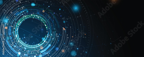 Abstract scientific circuit technology concept board background