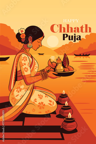 Chhath Puja is a sacred Hindu festival dedicated to the Sun God, celebrated with devotion, fasting, prayers, rituals, and river offerings.
