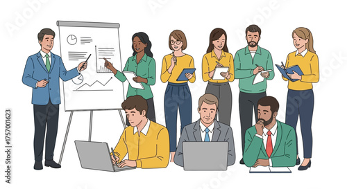 Diverse Group of Professionals in a Meeting.